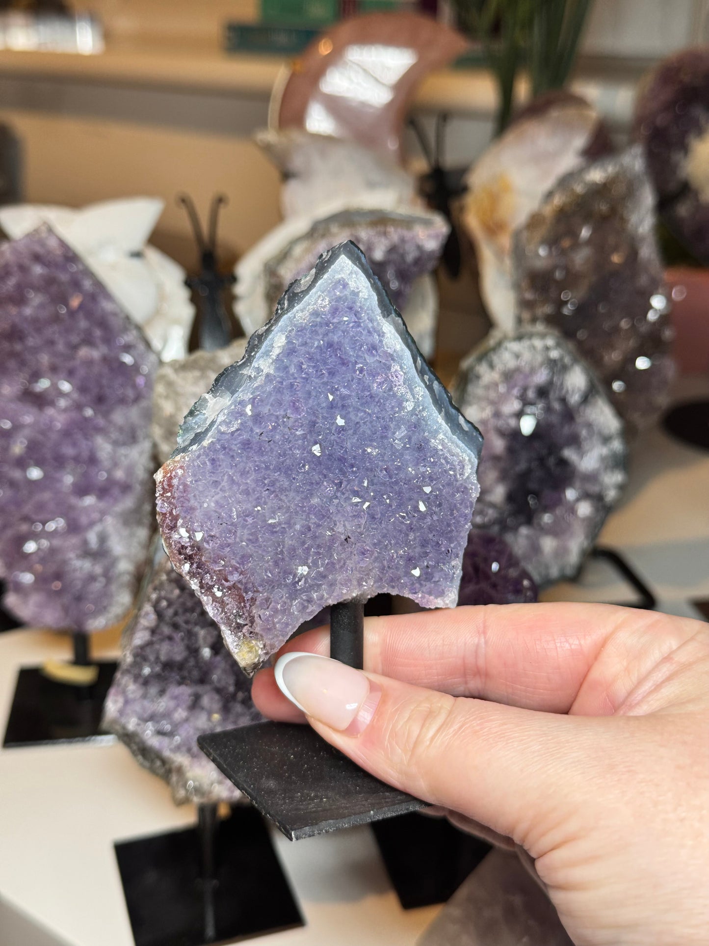 Amethyst on stand