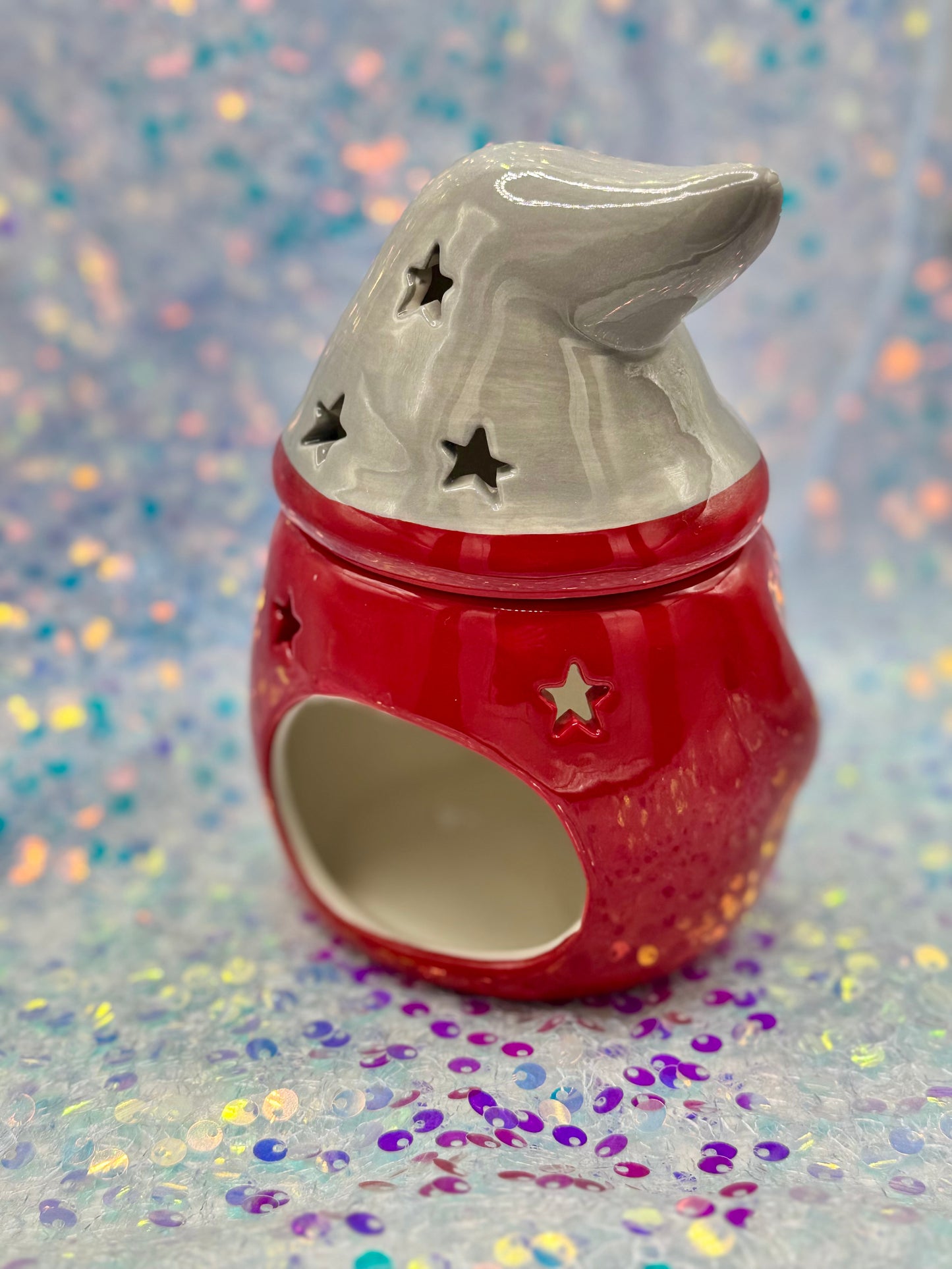 Red & Grey Gonk Wax Melt Burner