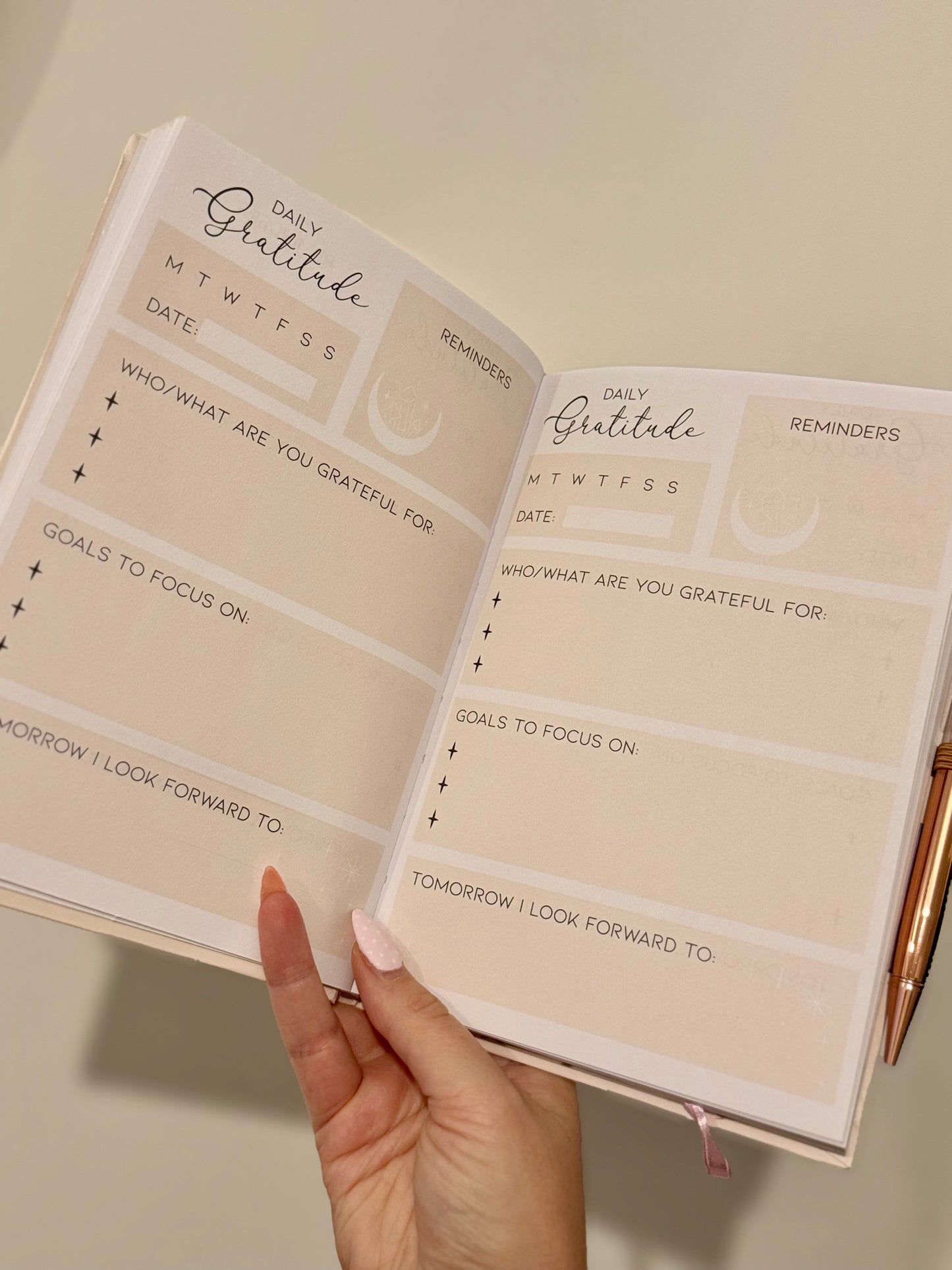 Gratitude Journal with Rose Quartz Pen