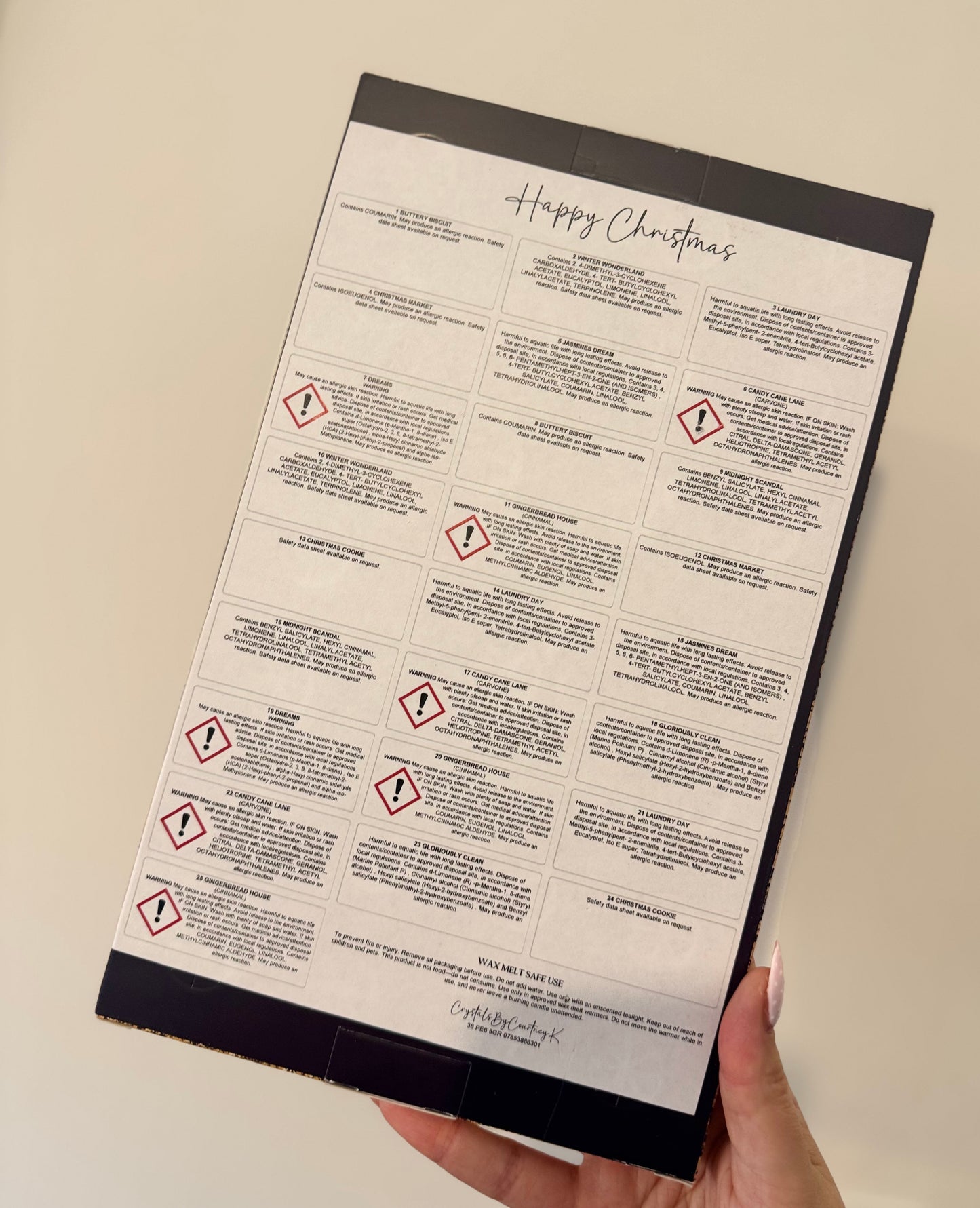 Wax Melt 25 Day Advent Calendar