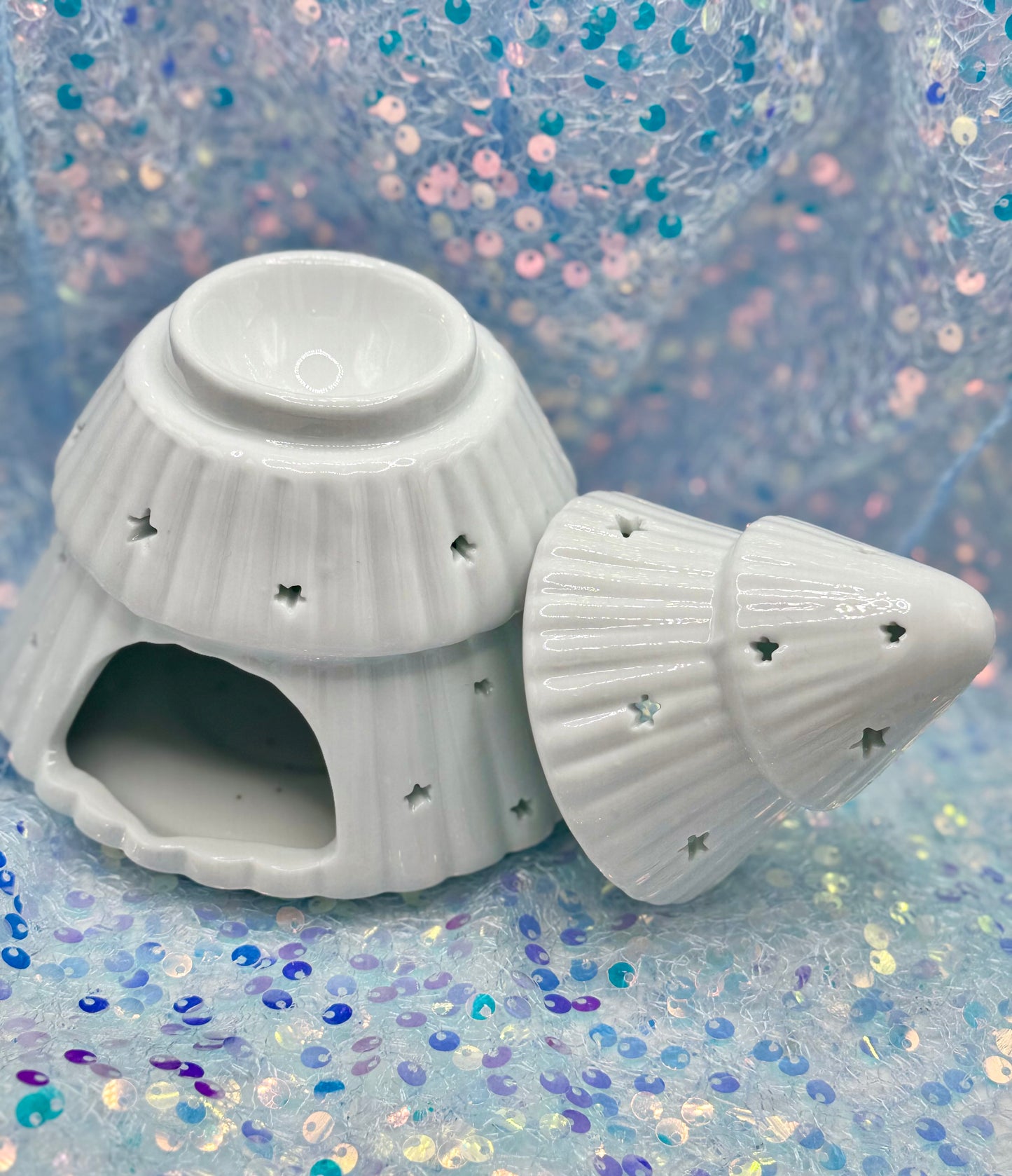 White Christmas Tree Wax Melt Burner