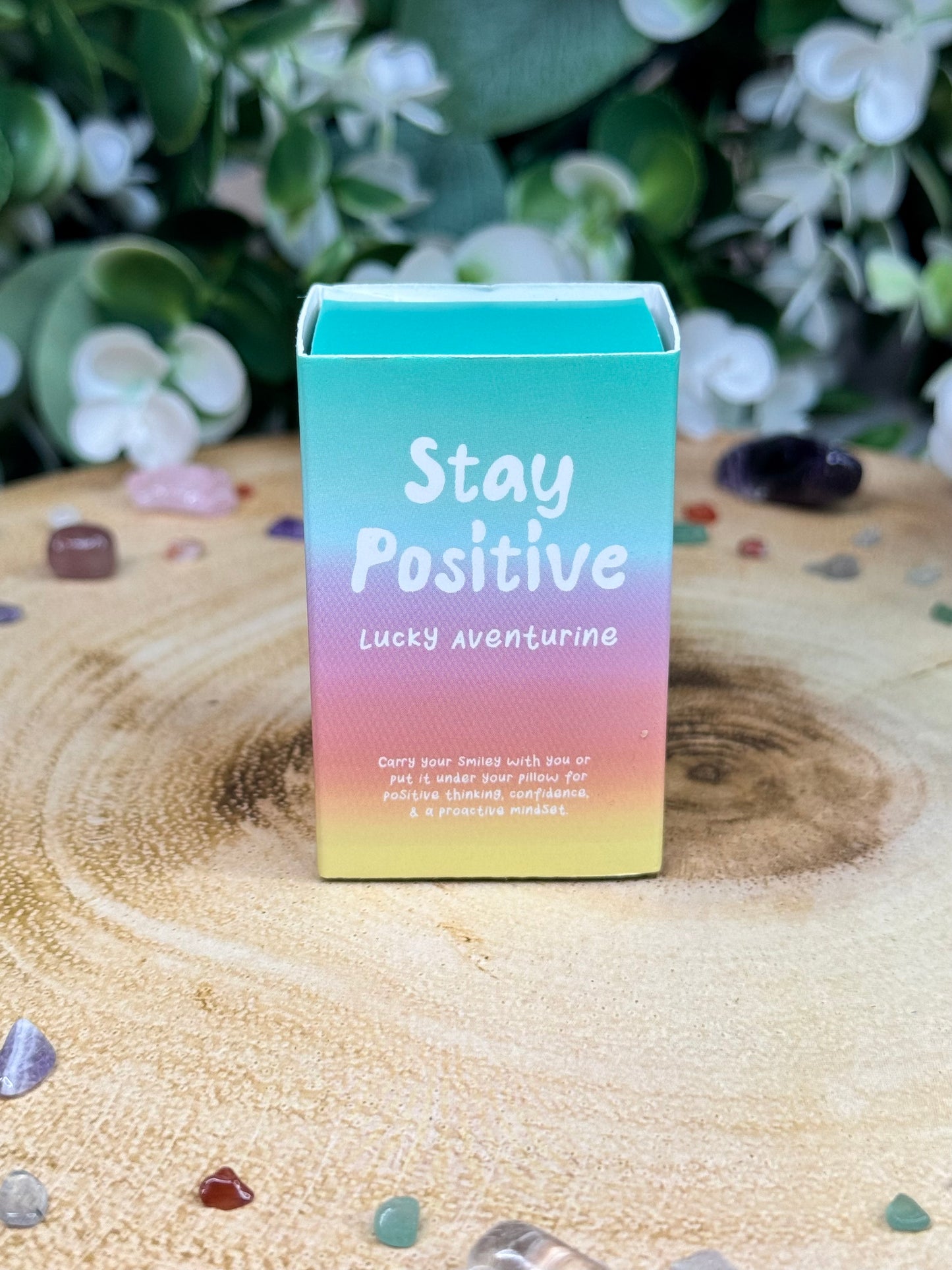 Stay Positive - Green Aventurine Smiley Face