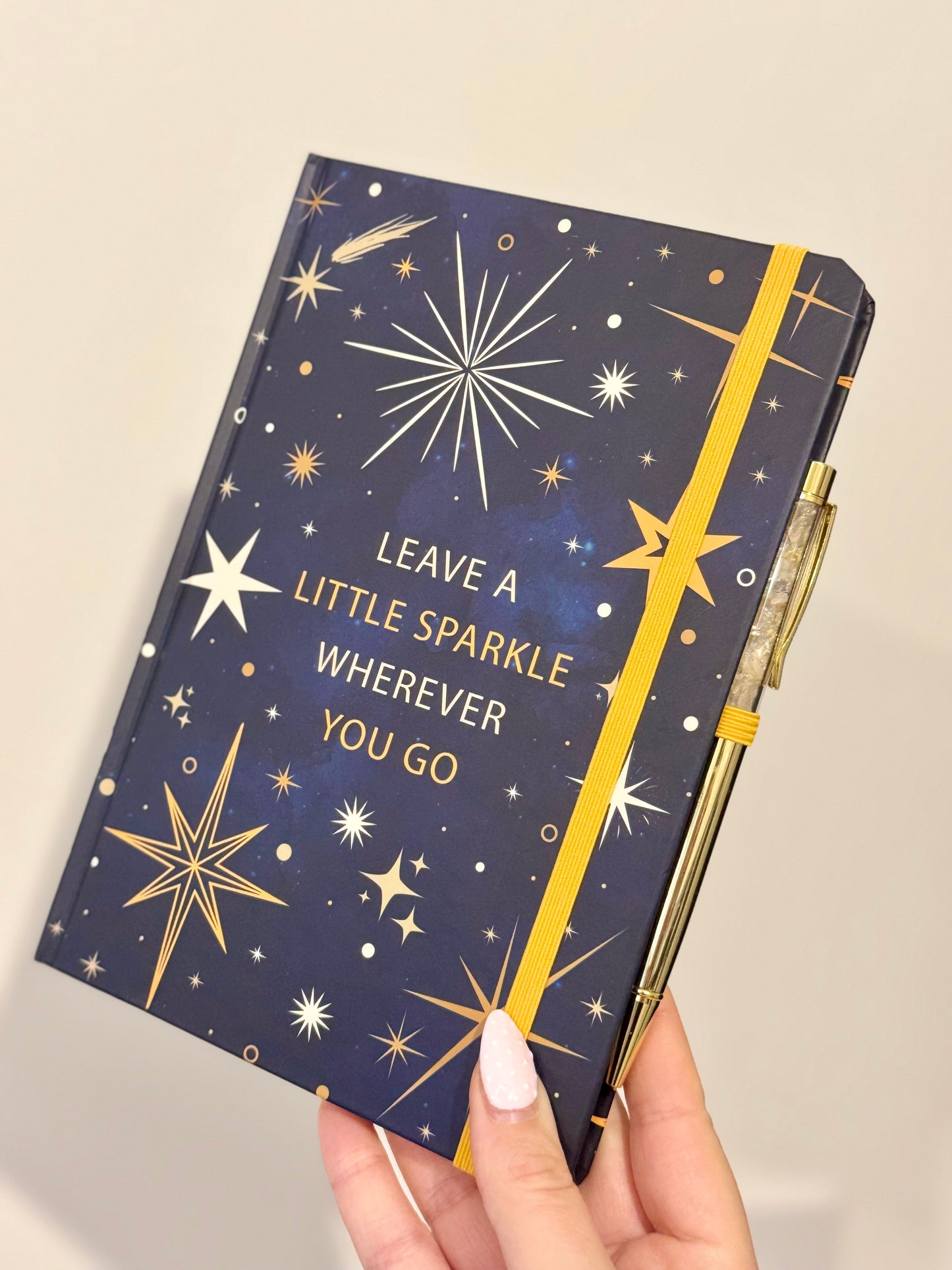 ‘Leave A Little Sparkle’ A5 Notebook with Citrine Pen
