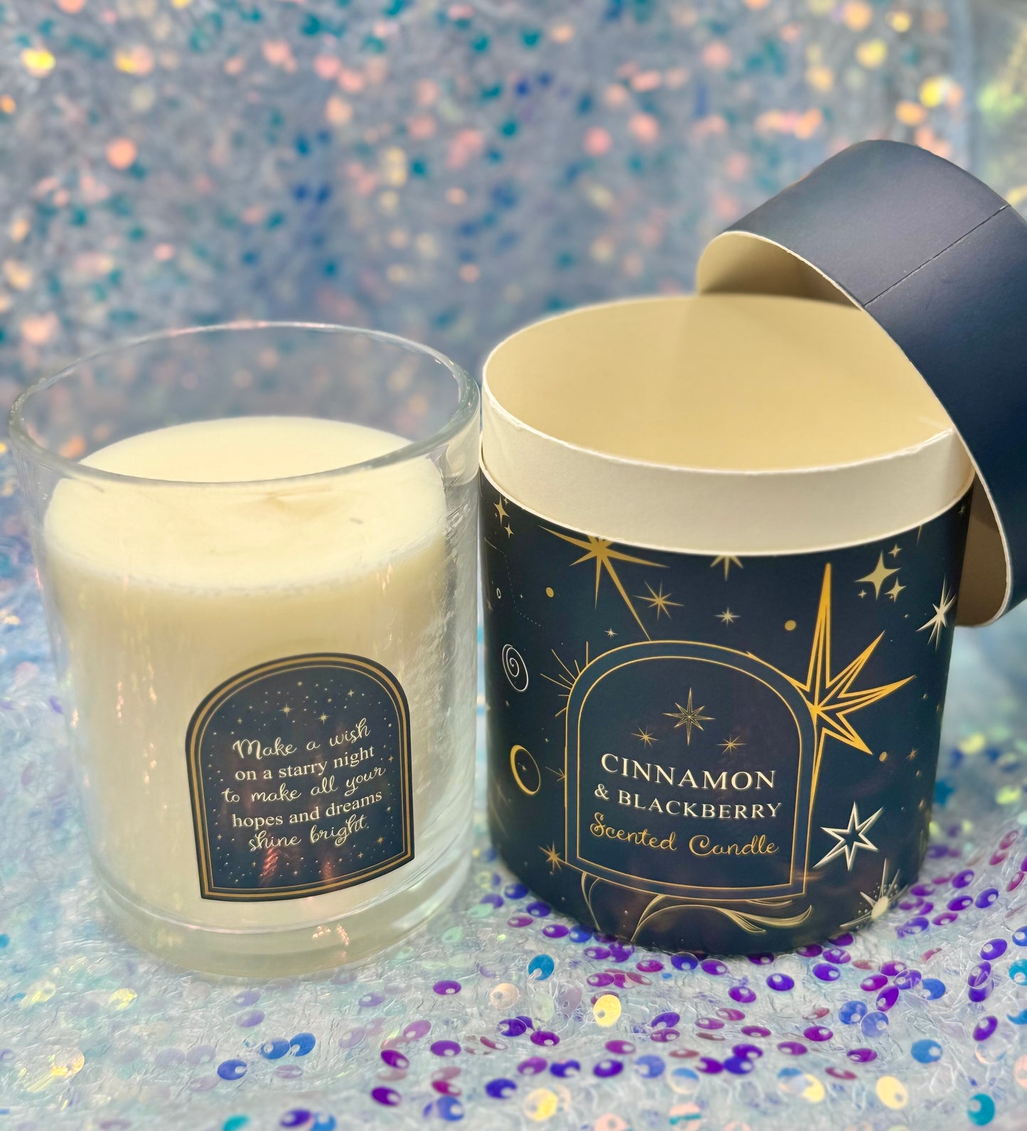 Starry Night Cinnamon & BlackBerry Scented Candle