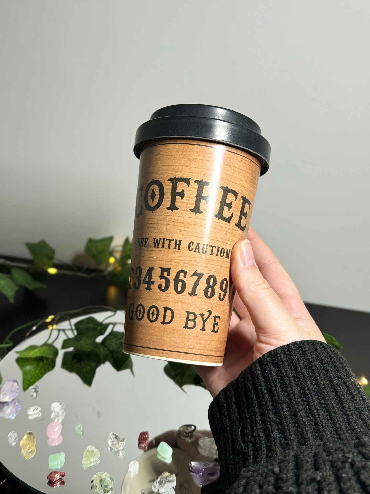 Classic Talking Board Bamboo Travel Mug