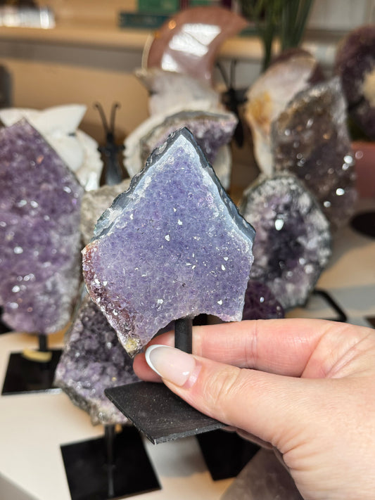 Amethyst on stand
