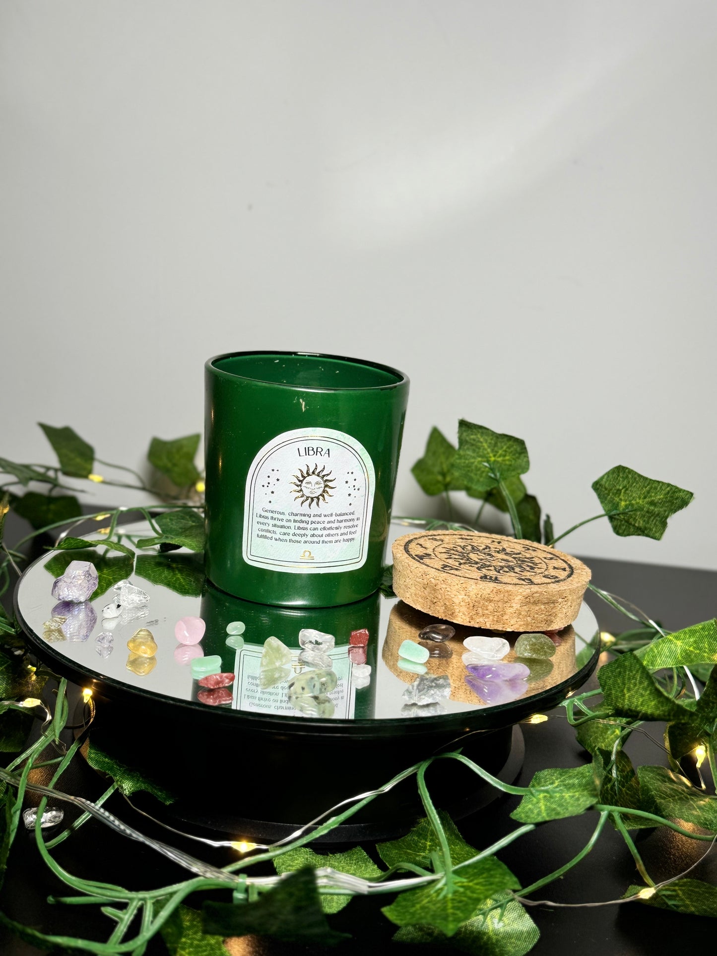 Libra Gemstone Crystal Chip Candle