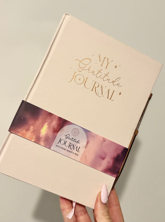 Gratitude Journal with Rose Quartz Pen