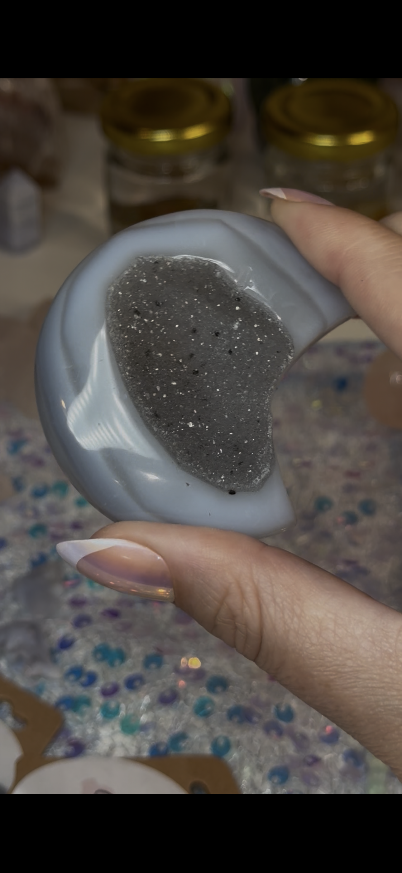 Druzy Agate Moons