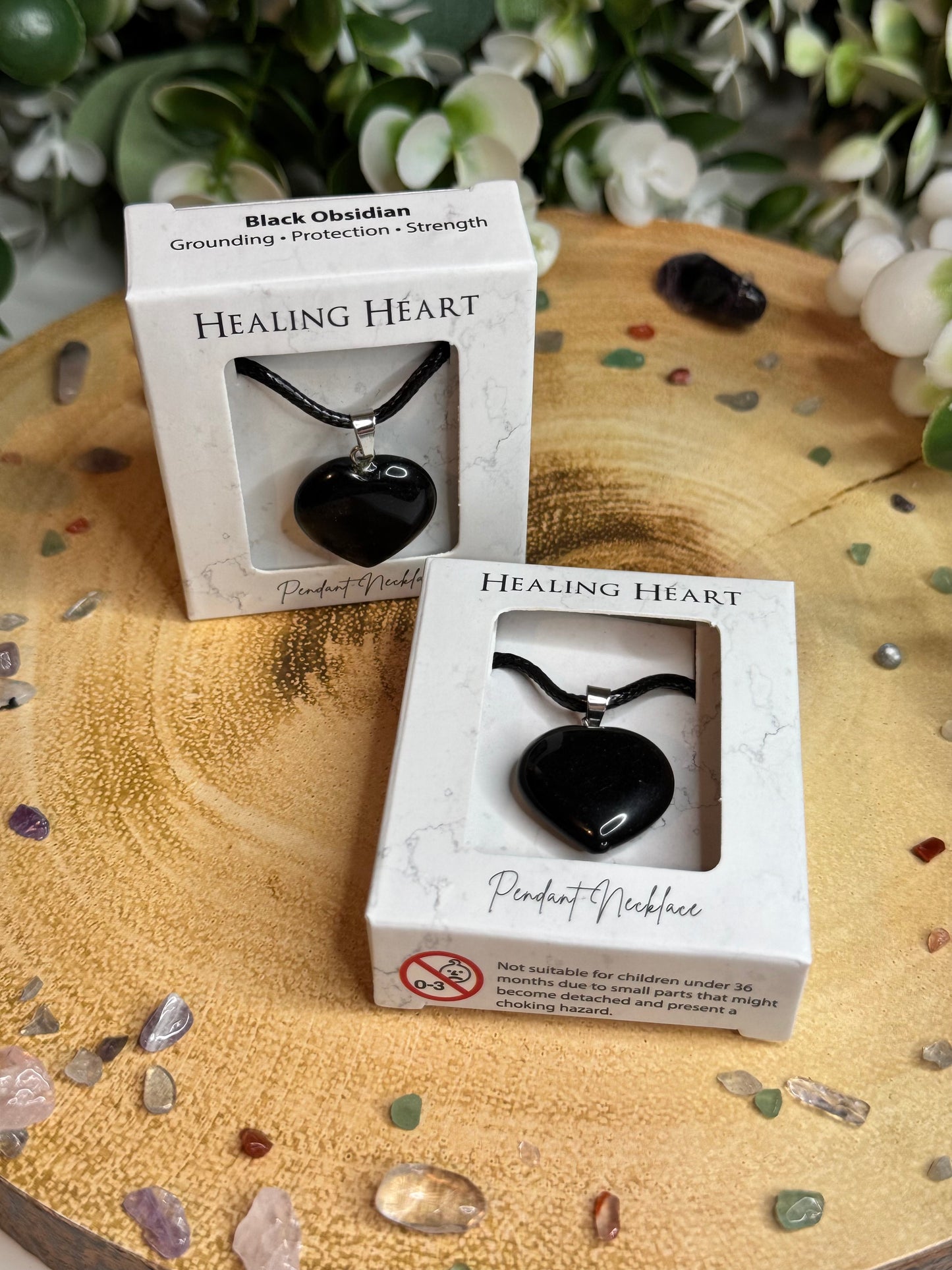 Black Obsidian Heart Necklace
