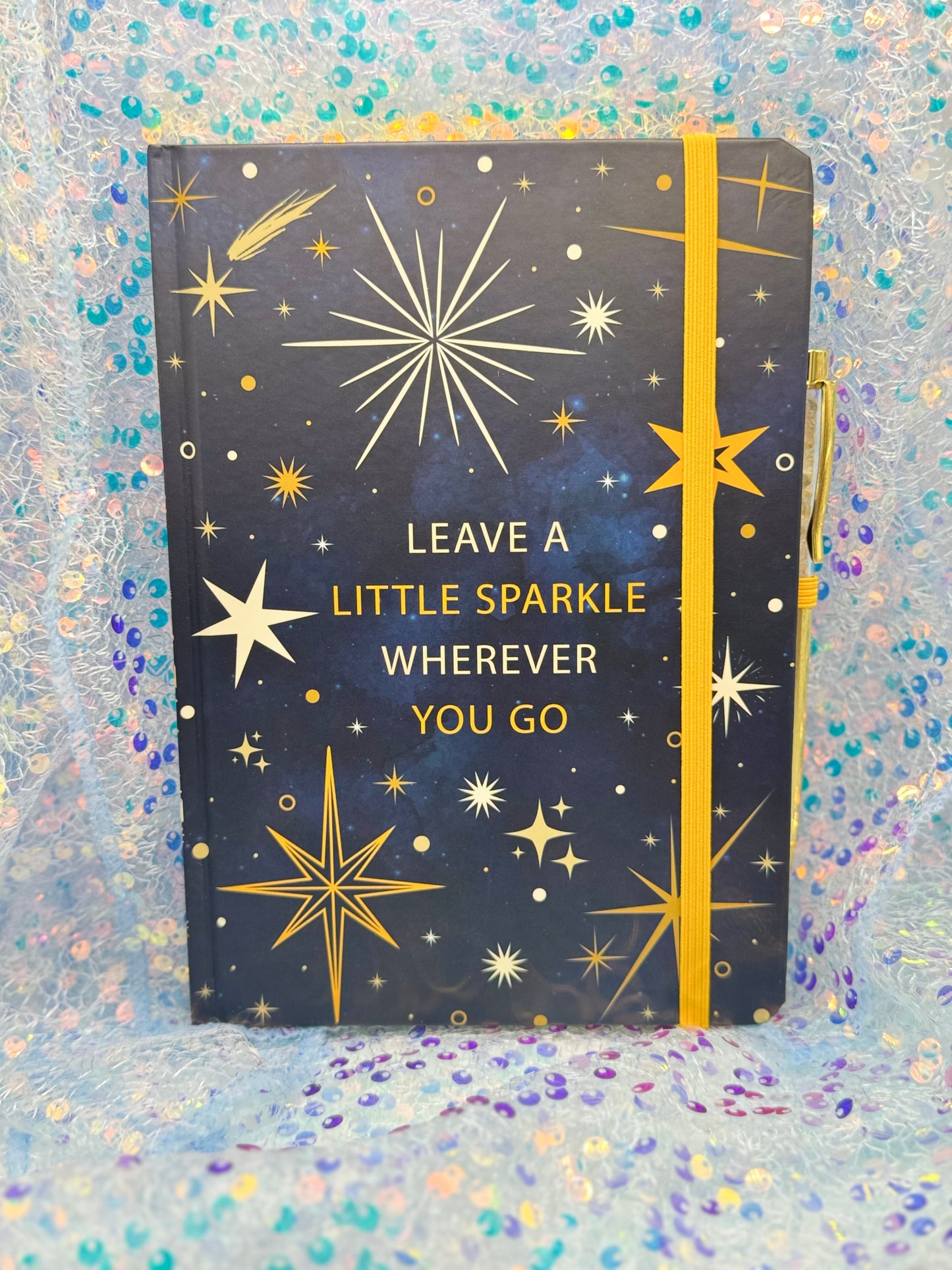 ‘Leave A Little Sparkle’ A5 Notebook with Citrine Pen