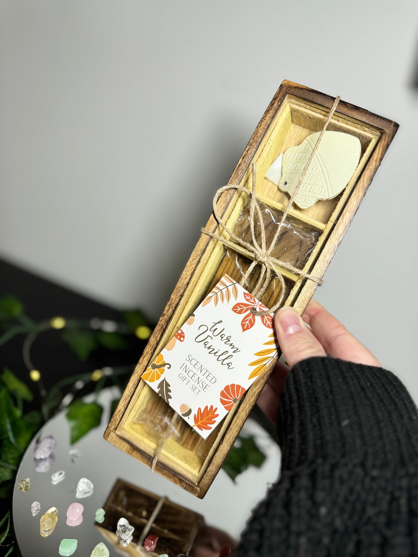 Autumn Acorn Warm Vanilla Incense Gift Set