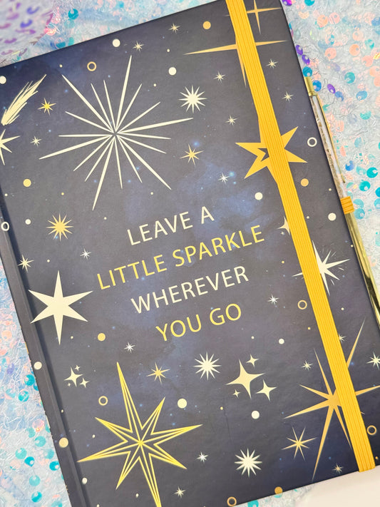 ‘Leave A Little Sparkle’ A5 Notebook with Citrine Pen