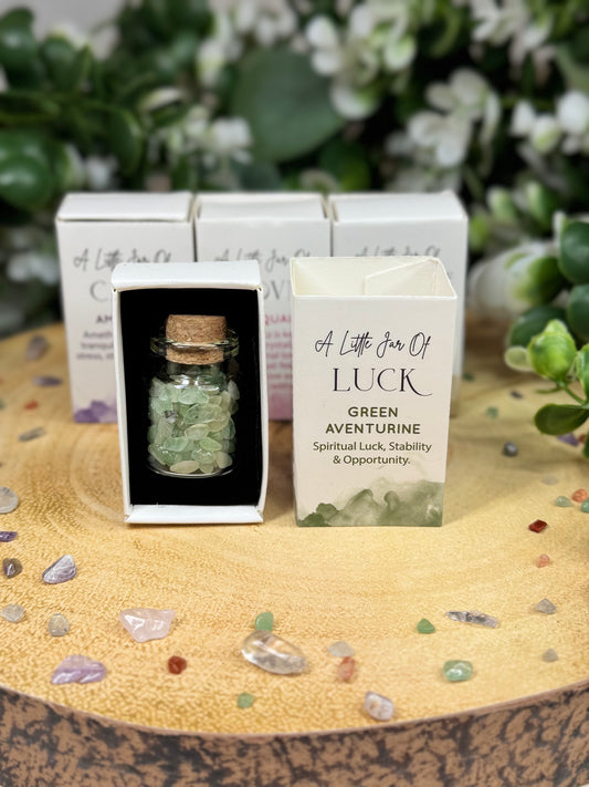 A Little Jar of Luck - Green Aventurine