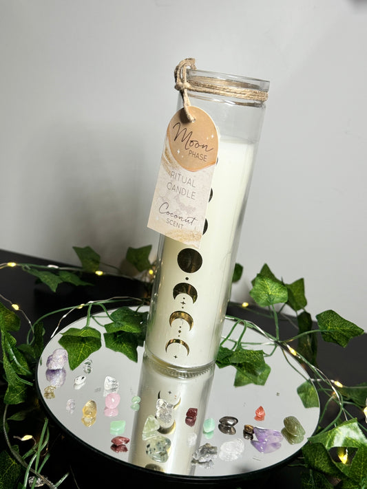 Coconut Scented Moonphase Tube Candle