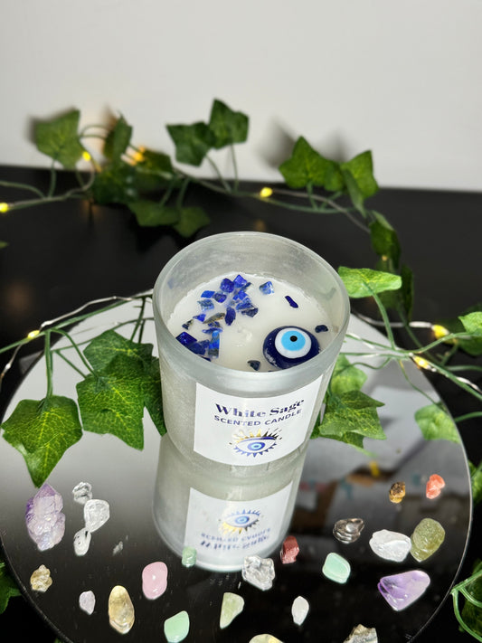 All Seeing Eye White Sage Candle