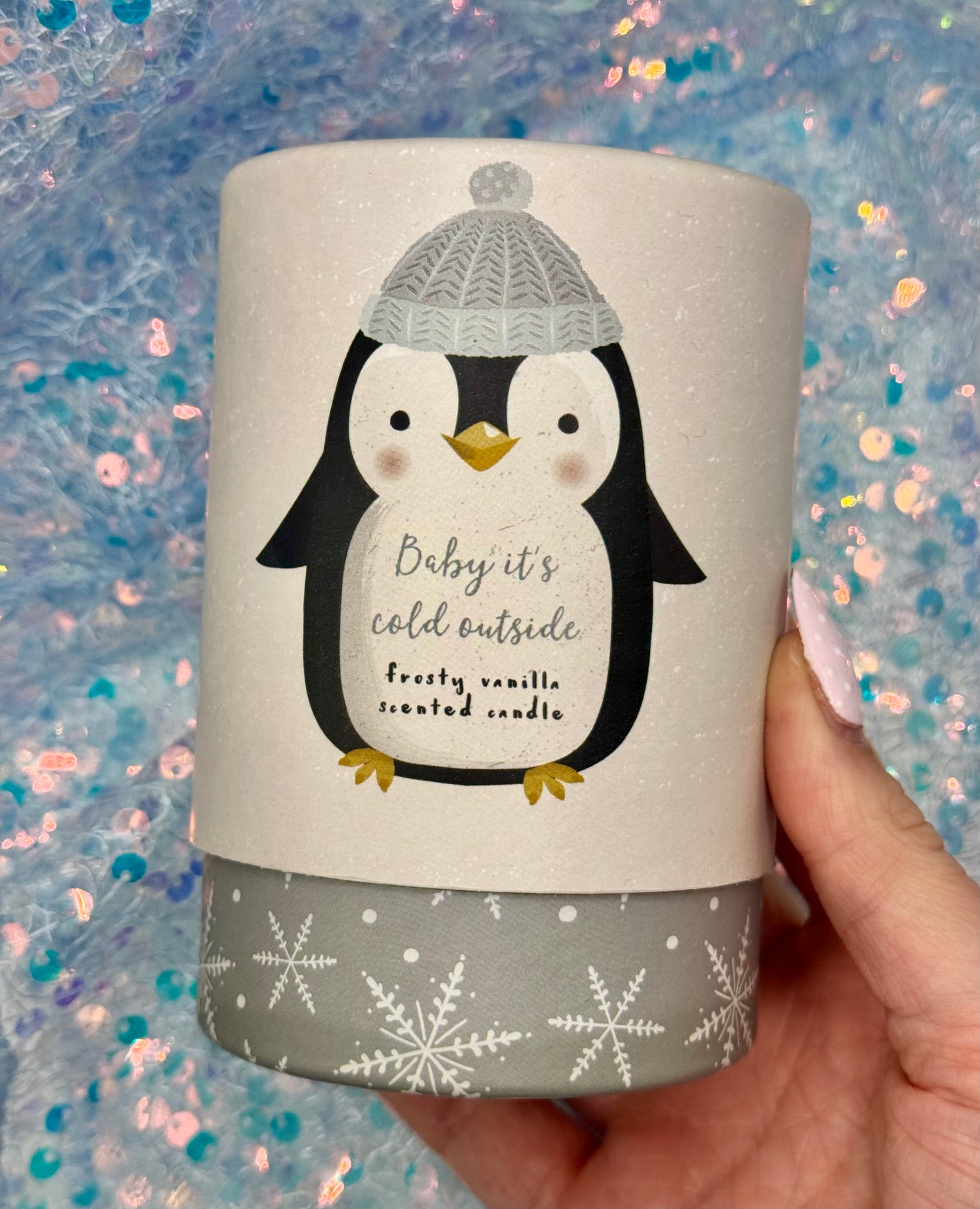 Frosty Vanilla Penguin Scented Candle