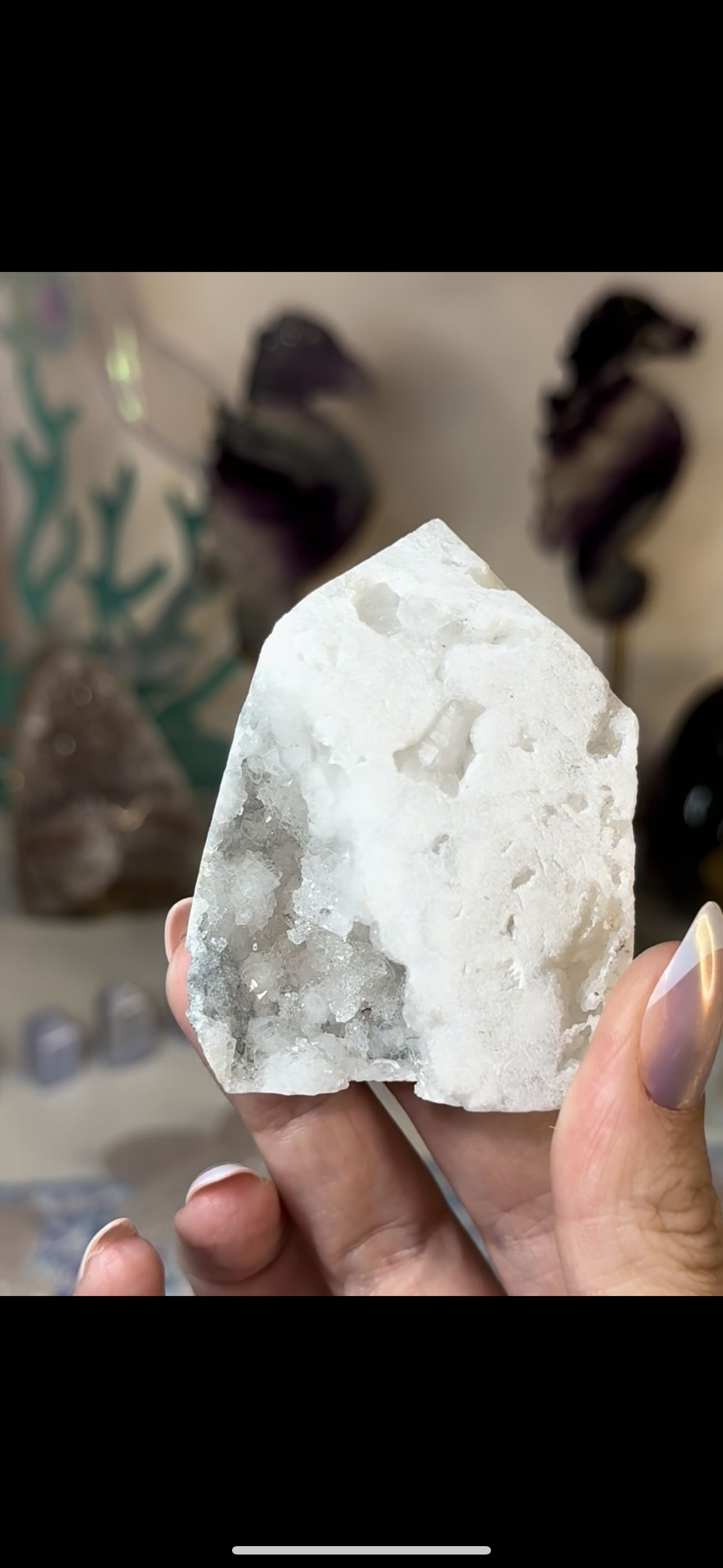 Druzy White Quartz Towers