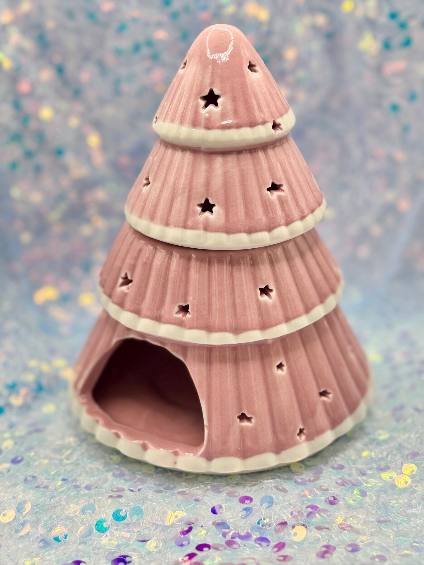 Pink Christmas Tree Wax Burner