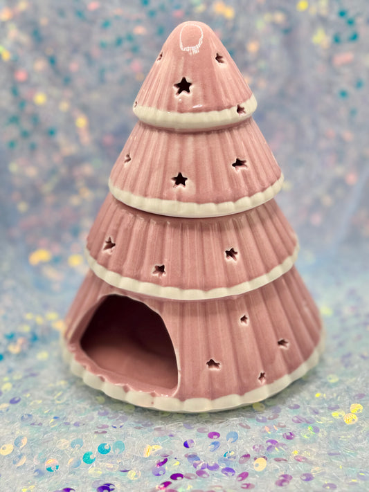 Pink Christmas Tree Wax Burner