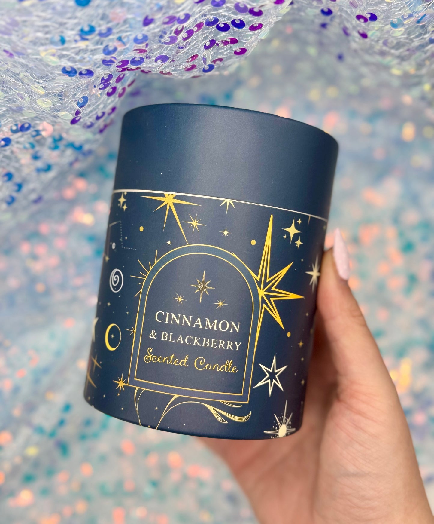 Starry Night Cinnamon & BlackBerry Scented Candle